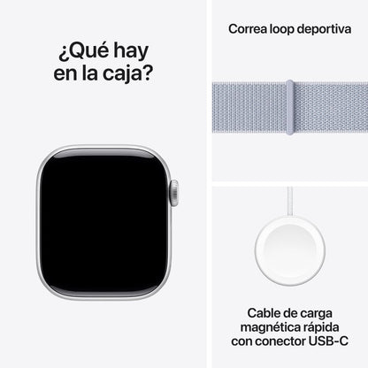 Apple Watch Series 10 [GPS 46mm] Smartwatch with Jet Black Aluminium Case with Black Sport Band. Fitness Tracker, ECG App, Always-On Retina Display, Water-Resistant