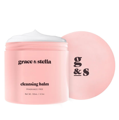 grace &amp; stella Cleansing Balm (4.3 oz/125 ml) Makeup Cleansing Balm - Makeup Remover Balm for All Skin Types