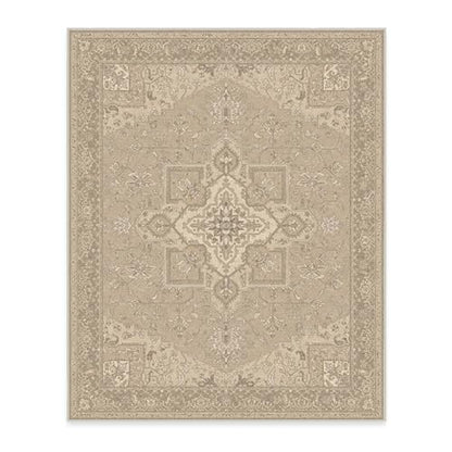 RUGGABLE Maral Heriz Washable Rug - Perfect Vintage Area Rug for Living Room Bedroom Kitchen - Pet &amp; Child Friendly - Stain &amp; Water Resistant - Creme 3&