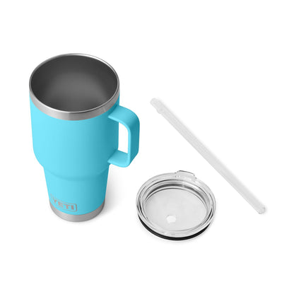 YETI Rambler Tumbler with Handle and Straw Lid, Vacuum Insulated Travel Mug, Stainless Steel