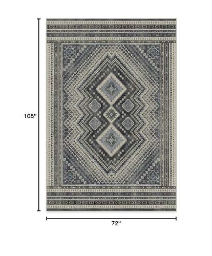 RUGGABLE Kaden Washable Rug - Perfect Vintage Area Rug for Living Room Bedroom Kitchen - Pet &amp; Child Friendly - Stain &amp; Water Resistant - Amber Red 3&