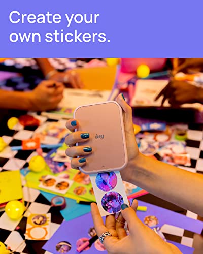 Canon Ivy 2 Mini Photo Printer, Print from Compatible iOS &amp; Android Devices, Sticky-Back Prints, Pure White
