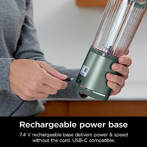 Ninja Blast Portable Blender, Cordless, 18oz. Vessel, Personal Blender For-Shakes and Smoothies, BPA Free, Leakproof-Lid and Sip Spout, USB-C Rechargeable, Dishwasher Safe Parts, Tinted Pink, BC151PK