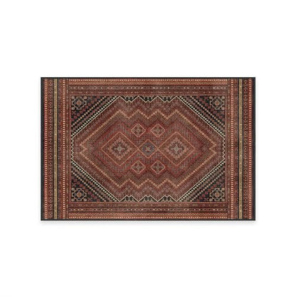 RUGGABLE Kaden Washable Rug - Perfect Vintage Area Rug for Living Room Bedroom Kitchen - Pet &amp; Child Friendly - Stain &amp; Water Resistant - Amber Red 3&