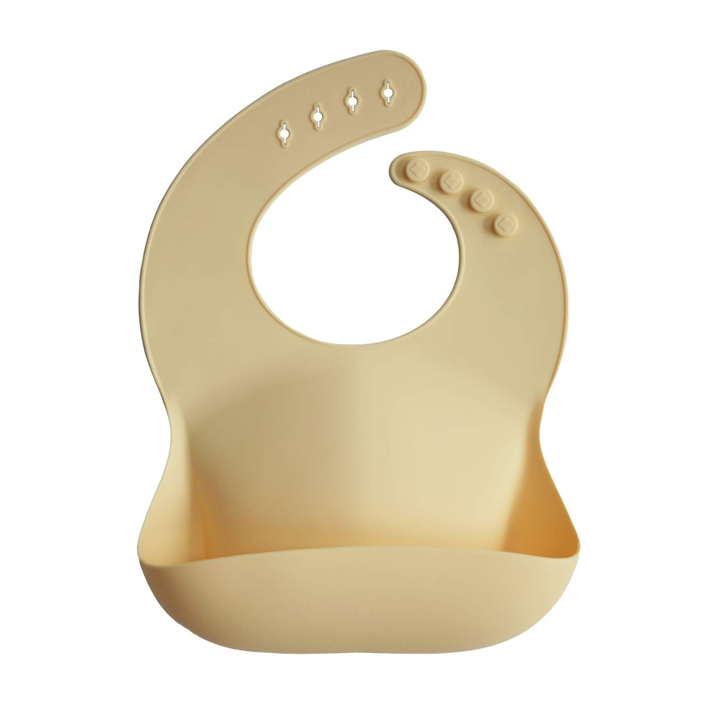 mushie Silicone Baby Bib | Adjustable Fit Waterproof Bibs (Whales)