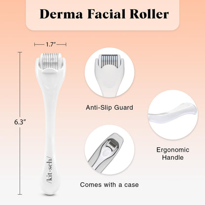 Kitsch Roller for Face | Face Roller Skin Care Tools | Roller for Beard | (White)