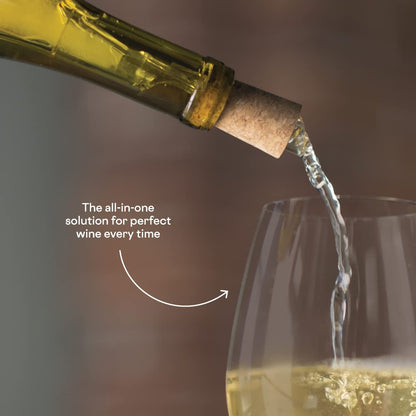 Corkcicle Air Wine Bottle Chiller, 0.94” x 0.94” x 12” – Keep Chilled Whites Cold &amp; Bring Room Temp Reds to Cellar Temp in 15 Minutes with the Wine Chiller – Convenient Pour-Through with Aerator
