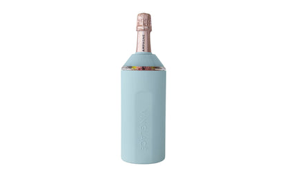 Vinglacé Wine Bottle Chiller- Portable Champagne Insulator- Stainless Steel Wine Cooler Sleeve, White
