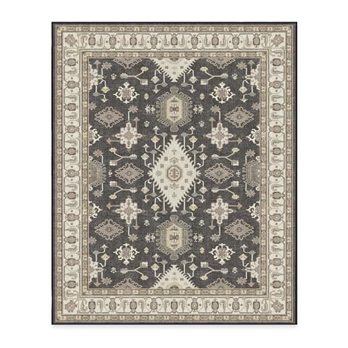 RUGGABLE Farmhouse Outdoor Rug 6x9, Washable Area Rugs for Patio, Balcony, Front Porch, Deck, Backyard - Traditional, Vintage, Boho, Geometric Rug (Ranier Copper Sage 6&