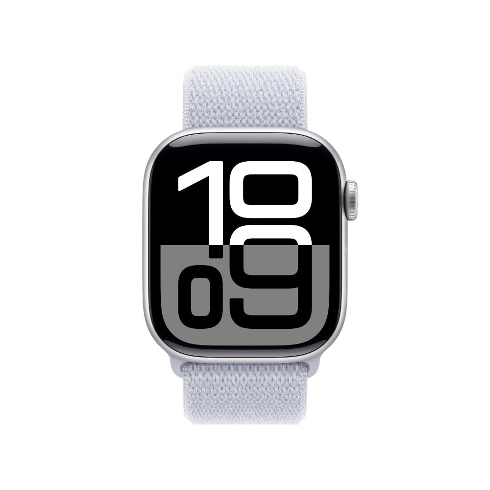 Apple Watch Series 10 [GPS 46mm] Smartwatch with Jet Black Aluminium Case with Black Sport Band. Fitness Tracker, ECG App, Always-On Retina Display, Water-Resistant