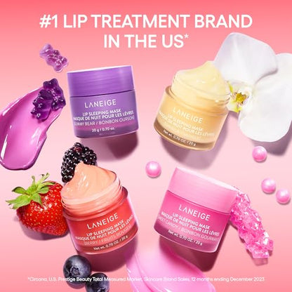 LANEIGE Lip Sleeping Mask: Nourish, Hydrate, Vitamin C, Murumuru &amp; Shea Butter, Antioxidants, Flaky, Dry Lips