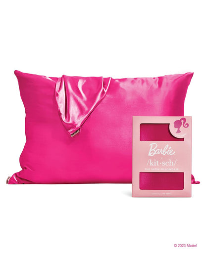 Kitsch Satin Pillowcase with Zipper for Hair &amp; Skin, Softer Than Silk Pillow Cases Queen, Smooth Pillow Covers, Machine Washable, Wrinkle-Free, Cooling Satin Pillow Cases Standard Size 19&quot;x26&quot;, Ivory