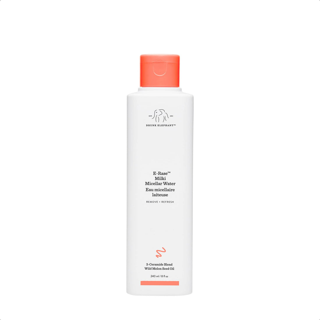 Drunk Elephant E-Rase Milki Micellar Water- Ultra Mild Formula to Gently Remove Makeup and Bacteria. (240ml)