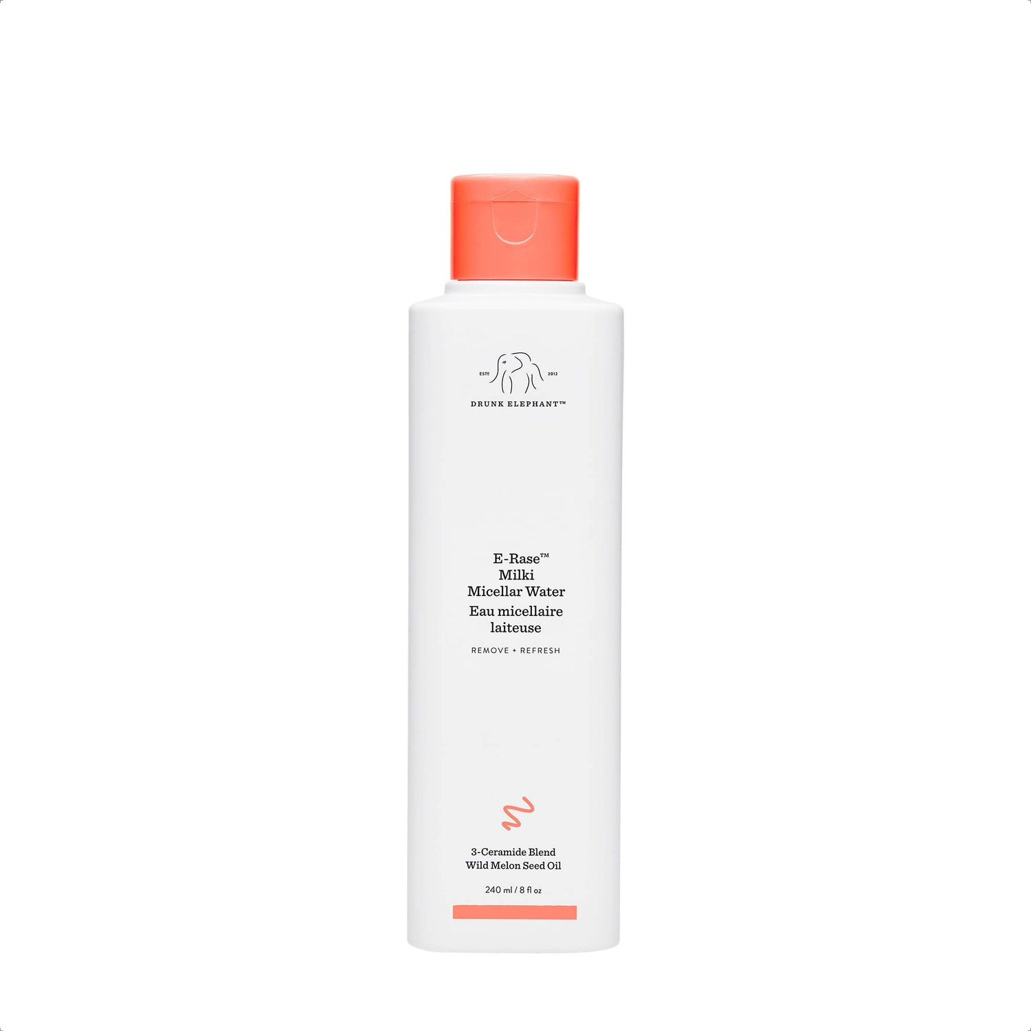 Drunk Elephant E-Rase Milki Micellar Water- Ultra Mild Formula to Gently Remove Makeup and Bacteria. (240ml)