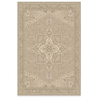 RUGGABLE Maral Heriz Washable Rug - Perfect Vintage Area Rug for Living Room Bedroom Kitchen - Pet &amp; Child Friendly - Stain &amp; Water Resistant - Creme 3&