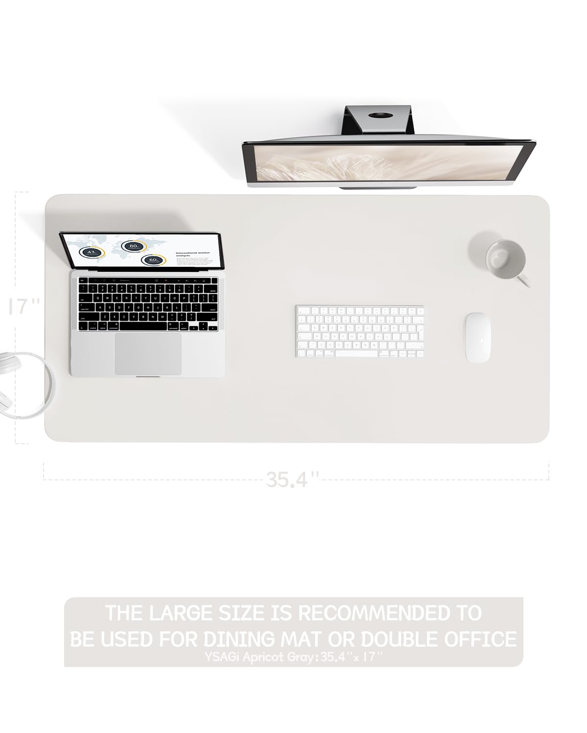 Non-Slip Desk Pad,Mouse Pad,Waterproof PVC Leather Desk Table Protector,Ultra Thin Large Desk Blotter, Easy Clean Laptop Desk Writing Mat for Office Work/Home/Decor(Pink, 23.6&quot; x 13.7&quot;)