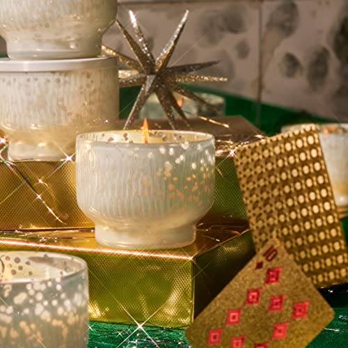 Capri Blue Holiday Mercury Jar Candle - Soy Candle Blend - Fall Candles for Home Scented with Frosted Fir, Snowy Woods, Pine &amp; Sage - Pine Candle for Holiday Decor - Signature (Crystal Pine, 19 oz)