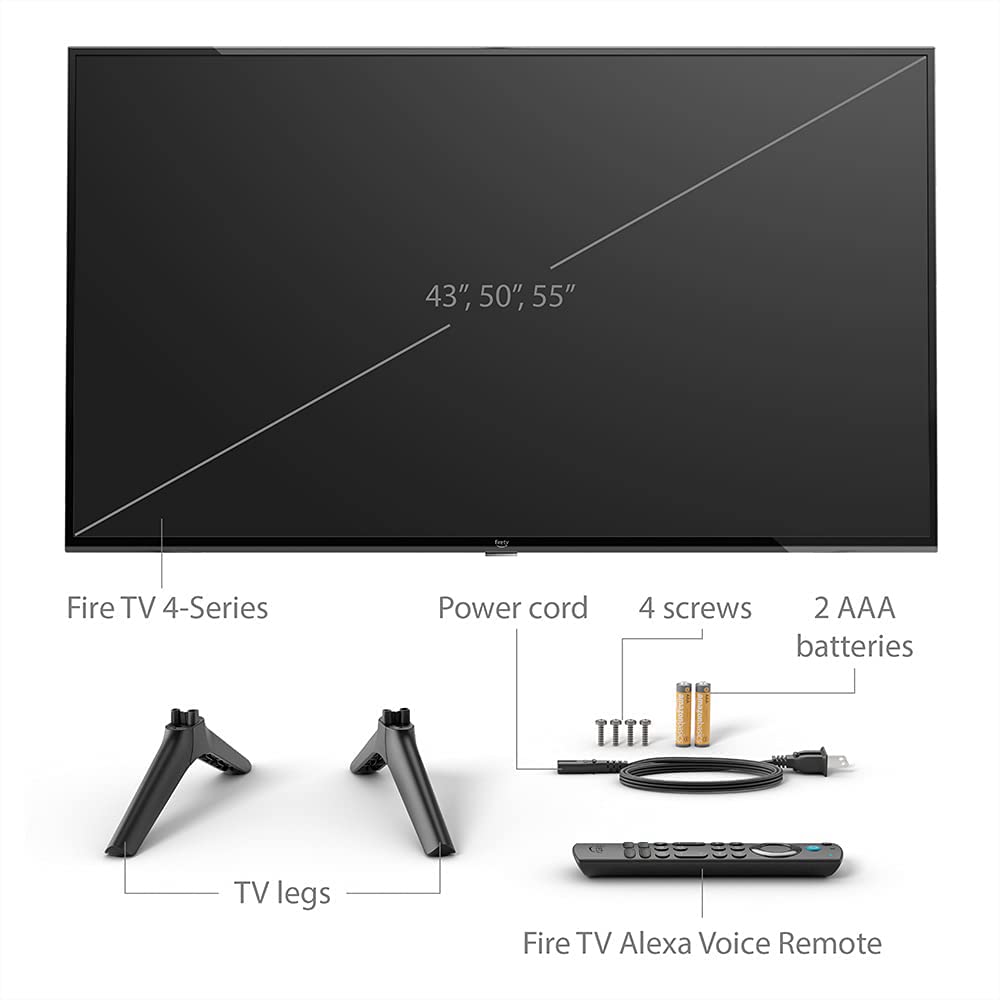 Amazon Fire TV 50&quot; 4-Series 4K UHD smart TV with Fire TV Alexa Voice Remote, stream live TV without cable