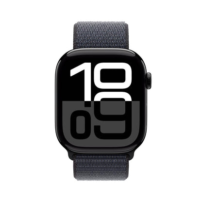 Apple Watch Series 10 [GPS 46mm] Smartwatch with Jet Black Aluminium Case with Black Sport Band. Fitness Tracker, ECG App, Always-On Retina Display, Water-Resistant