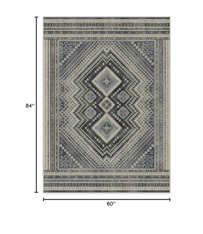 RUGGABLE Kaden Washable Rug - Perfect Vintage Area Rug for Living Room Bedroom Kitchen - Pet &amp; Child Friendly - Stain &amp; Water Resistant - Amber Red 3&