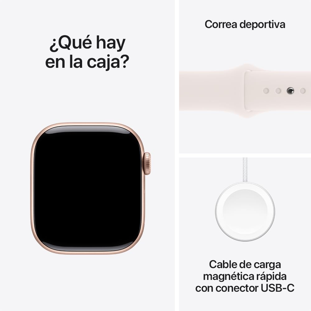 Apple Watch Series 10 [GPS 46mm] Smartwatch with Jet Black Aluminium Case with Black Sport Band. Fitness Tracker, ECG App, Always-On Retina Display, Water-Resistant