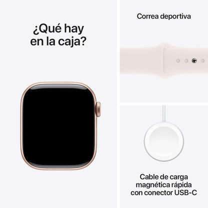 Apple Watch Series 10 [GPS 46mm] Smartwatch with Jet Black Aluminium Case with Black Sport Band. Fitness Tracker, ECG App, Always-On Retina Display, Water-Resistant