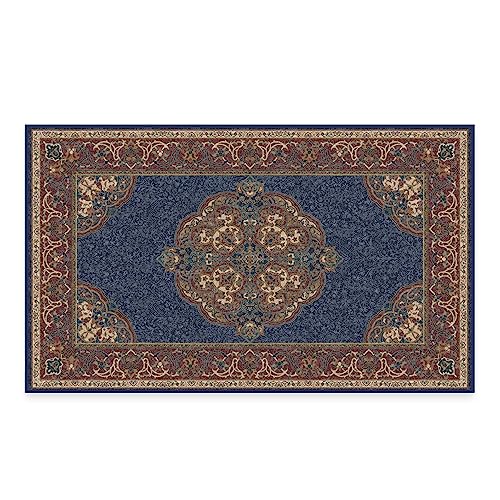 RUGGABLE Disney Traditional Mickey Mouse Washable Rug - Perfect Area Rug for Nursery Playroom Kids Room - Pet &amp; Child Friendly - Stain &amp; Water Resistant - Damask Grey 3&