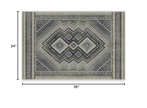 RUGGABLE Kaden Washable Rug - Perfect Vintage Area Rug for Living Room Bedroom Kitchen - Pet &amp; Child Friendly - Stain &amp; Water Resistant - Amber Red 3&