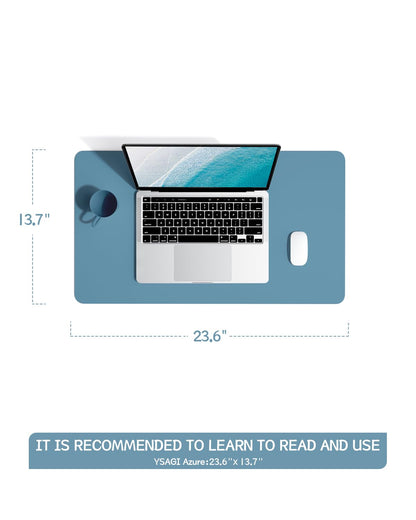 Non-Slip Desk Pad,Mouse Pad,Waterproof PVC Leather Desk Table Protector,Ultra Thin Large Desk Blotter, Easy Clean Laptop Desk Writing Mat for Office Work/Home/Decor(Pink, 23.6&quot; x 13.7&quot;)