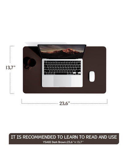 Non-Slip Desk Pad,Mouse Pad,Waterproof PVC Leather Desk Table Protector,Ultra Thin Large Desk Blotter, Easy Clean Laptop Desk Writing Mat for Office Work/Home/Decor(Pink, 23.6&quot; x 13.7&quot;)