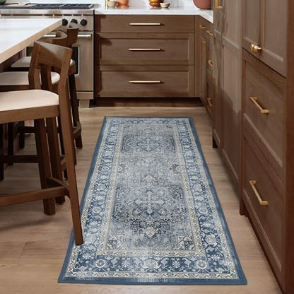 RUGGABLE Kamran Washable Rug - Perfect Vintage Area Rug for Living Room Bedroom Kitchen - Pet &amp; Child Friendly - Stain &amp; Water Resistant - Hazel 5&