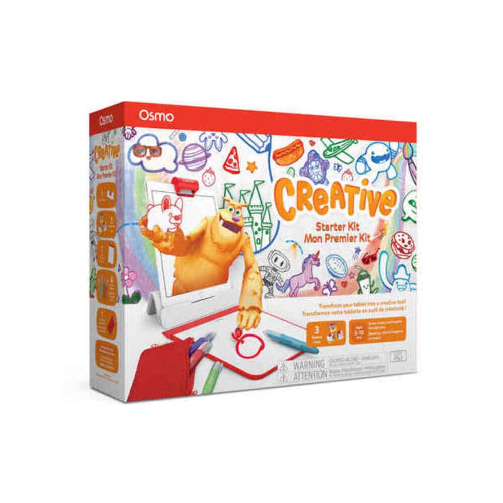 Osmo - Creative Starter Kit for iPad - 3 Educational Learning Games - Ages 5-10 - Drawing, Word Problems &amp; Early Physics - STEM Toy Gifts for Kids, Boy &amp; Girl - Ages 5 6 7 8 9 10 (Osmo Base Included)