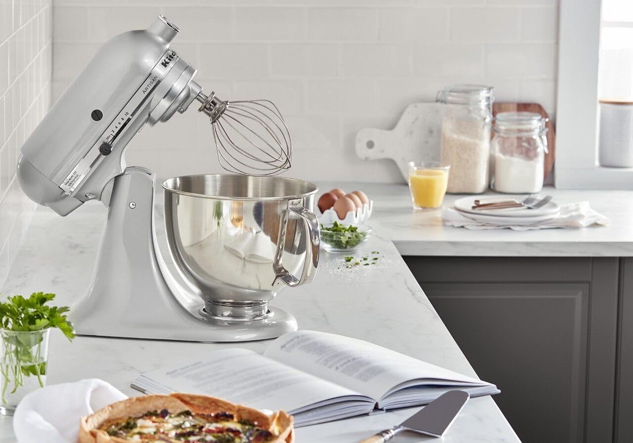 KitchenAid Artisan Series 5-Quart Tilt-Head Stand Mixer, Almond Cream, KSM150PSAC