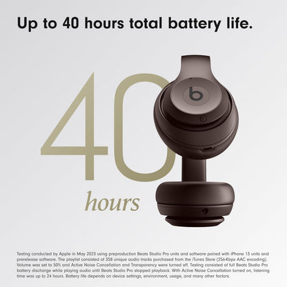 Beats Studio Pro - Wireless Bluetooth Noise Cancelling Headphones - Personalized Spatial Audio, USB-C Lossless Audio, Apple &amp; Android Compatibility, Up to 40 Hours Battery Life - Matte White