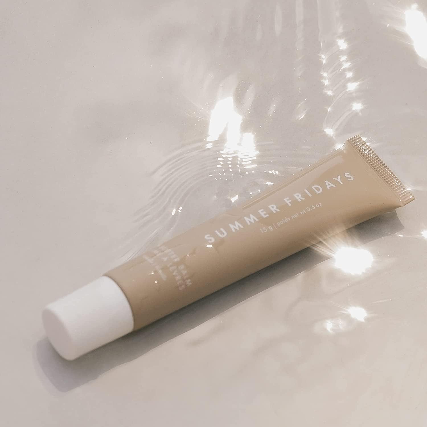 Summer Fridays Lip Butter Balm - Conditioning Lip Mask and Lip Balm for Instant Moisture, Shine and Hydration - Sheer-Tinted, Soothing Lip Care - Vanilla Beige (.5 Oz)