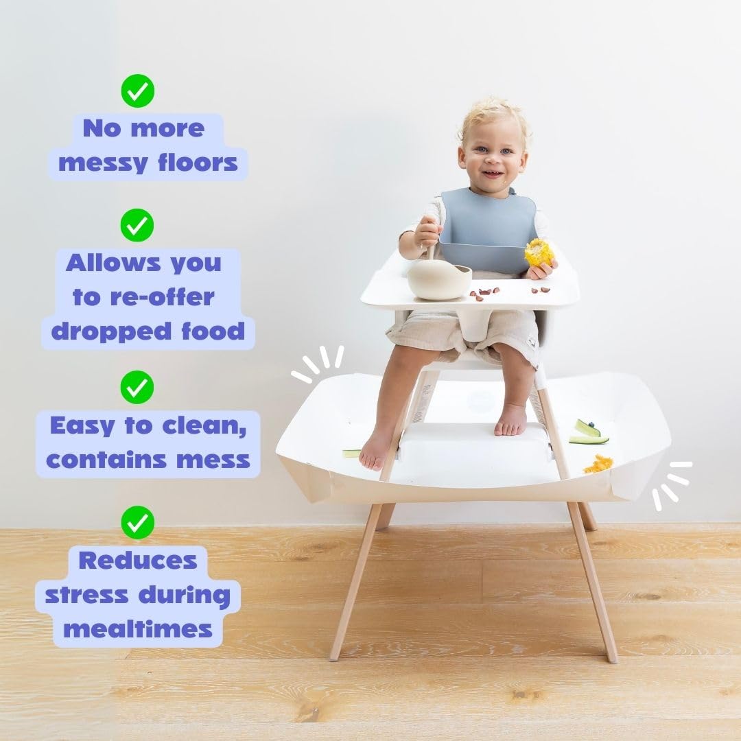 CATCHY - Food Catcher - Compatible with Stokke Clikk High Chair - Highchair Sold SEPARATELY - Baby &amp; Toddler Food &amp; Mess Catcher - Under High Chair Accessory - Baby Feeding Essentials