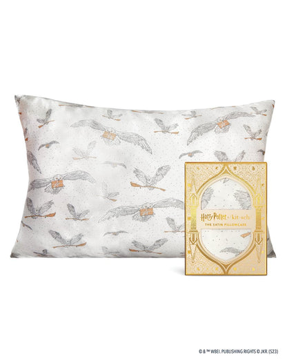 Kitsch Satin Pillowcase with Zipper for Hair &amp; Skin, Softer Than Silk Pillow Cases Queen, Smooth Pillow Covers, Machine Washable, Wrinkle-Free, Cooling Satin Pillow Cases Standard Size 19&quot;x26&quot;, Ivory