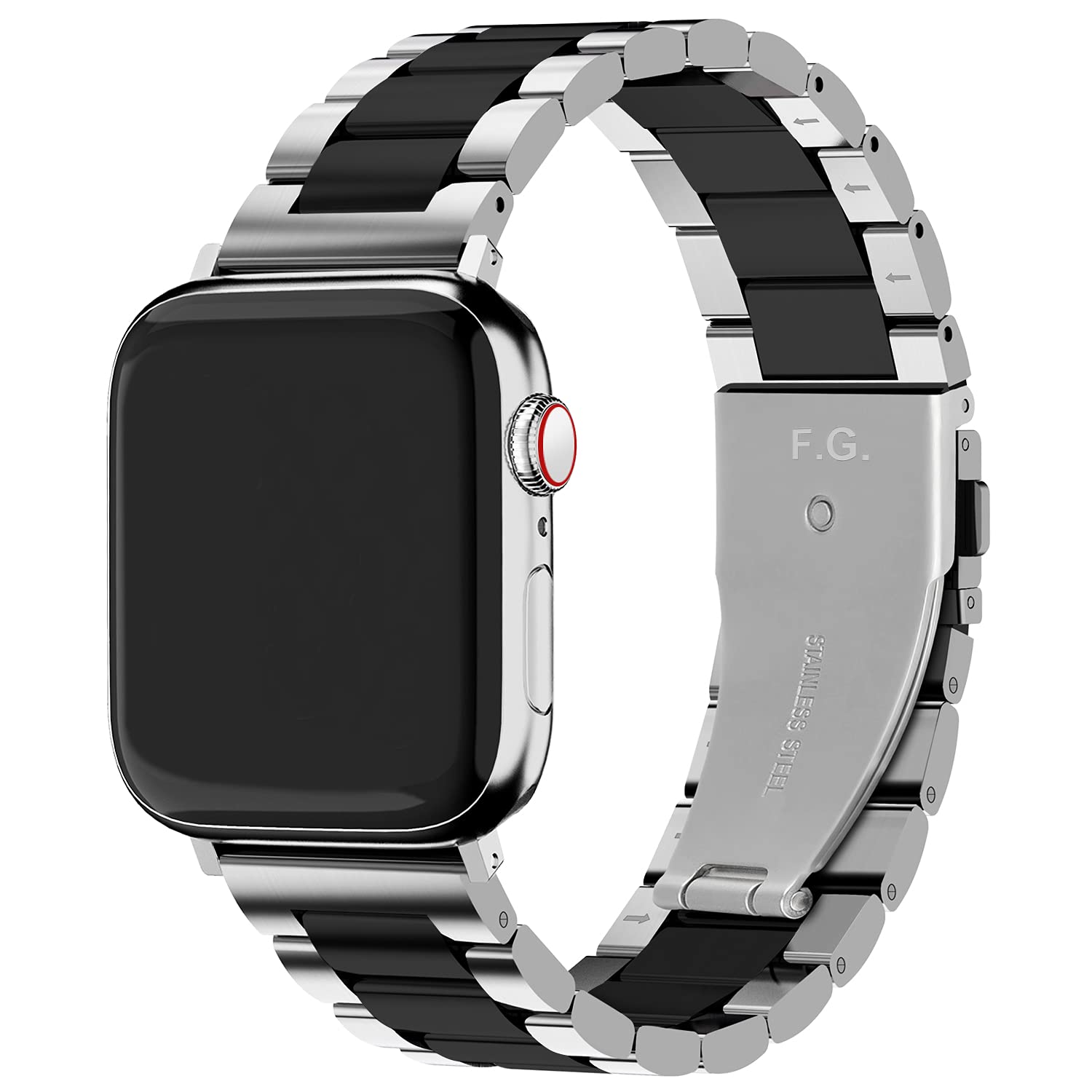 Fullmosa Compatible with Apple Watch Band 49mm 45mm 44mm 42mm 41mm 40mm 38mm, Stainless Steel iWatch Band with Case Compatible for Apple Watch Ultra 2 Ultra Series 10 9 8 7 6 5 4 3 2 1&amp;iWatch SE