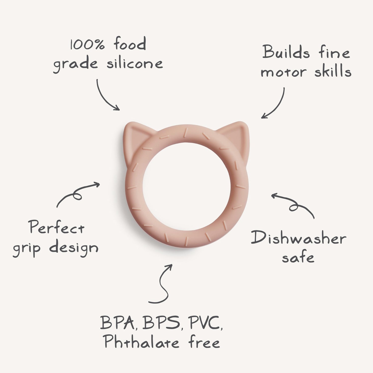 mushie Silicone Baby Teether Toy | Bunny
