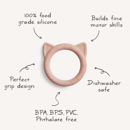 mushie Silicone Baby Teether Toy | Bunny