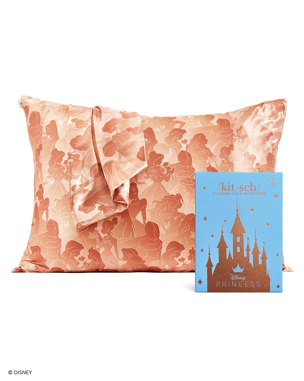 Kitsch Satin Pillowcase with Zipper for Hair &amp; Skin, Softer Than Silk Pillow Cases Queen, Smooth Pillow Covers, Machine Washable, Wrinkle-Free, Cooling Satin Pillow Cases Standard Size 19&quot;x26&quot;, Ivory