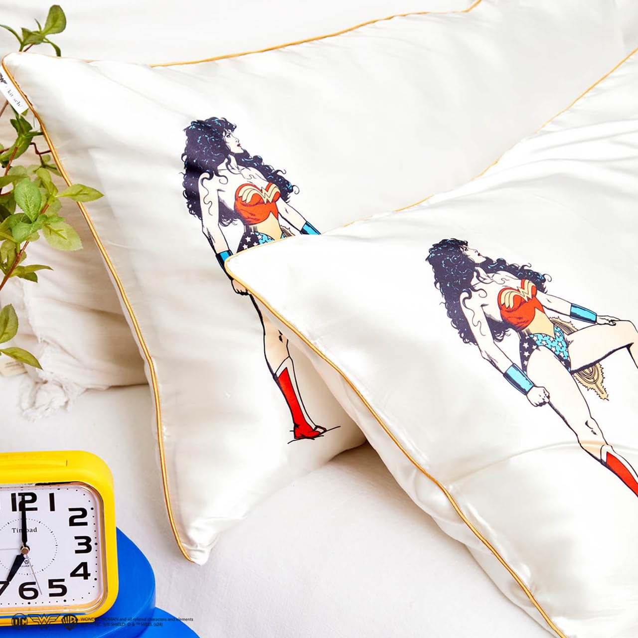 Kitsch Satin Pillowcase with Zipper for Hair &amp; Skin, Softer Than Silk Pillow Cases Queen, Smooth Pillow Covers, Machine Washable, Wrinkle-Free, Cooling Satin Pillow Cases Standard Size 19&quot;x26&quot;, Ivory