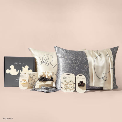 Kitsch Satin Pillowcase with Zipper for Hair &amp; Skin, Softer Than Silk Pillow Cases Queen, Smooth Pillow Covers, Machine Washable, Wrinkle-Free, Cooling Satin Pillow Cases Standard Size 19&quot;x26&quot;, Ivory