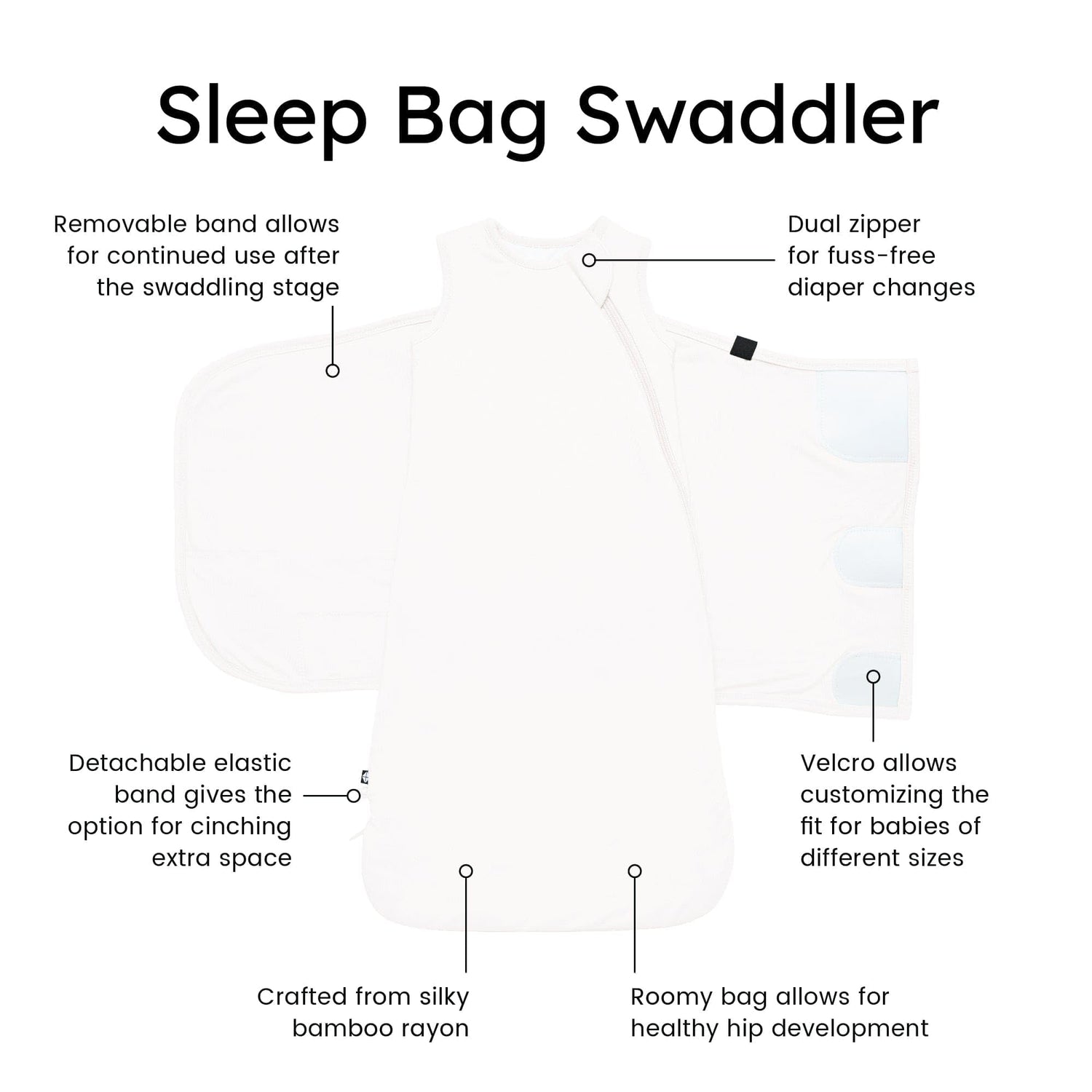 KYTE BABY Unisex Rayon Made from Bamboo Sleep Bag Swaddler for Babies, 1.0 Tog