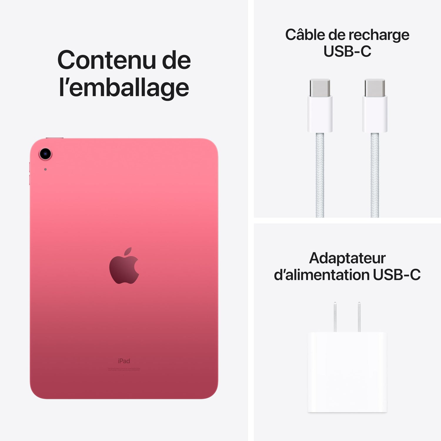 Apple iPad (10th Generation): with A14 Bionic chip, 10.9-inch Liquid Retina Display, 64GB, Wi-Fi 6, 12MP front/12MP Back Camera, Touch ID, All-Day Battery Life – Pink