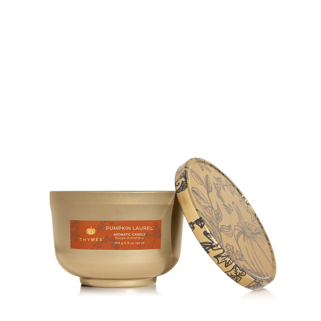Thymes Frasier Fir Candle - Poured Candle Tin with Gold Lid - Scented Candle with A Fresh Home Fragrance - Pine Needle Design (6.5 oz)