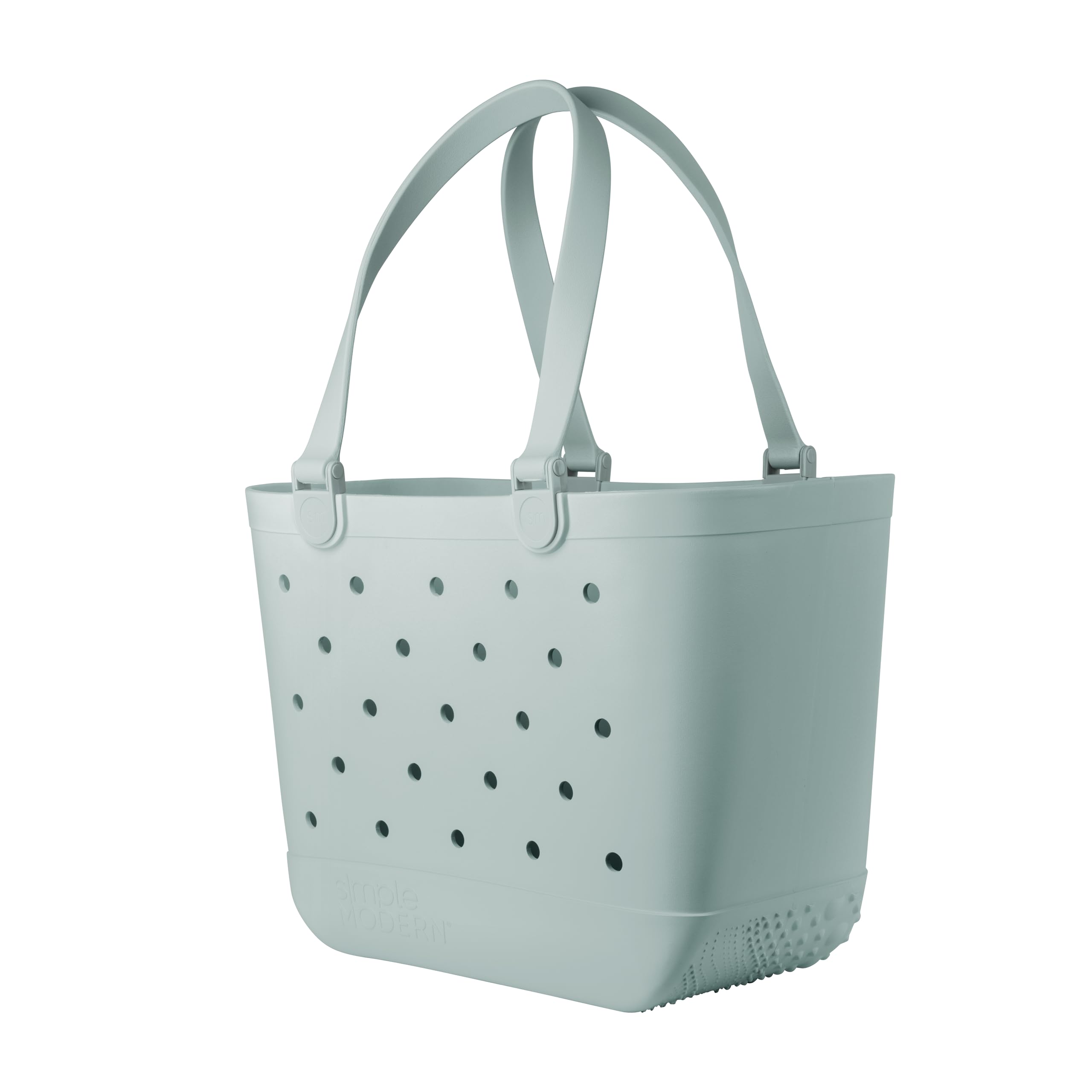 Simple Modern Beach Bag Rubber Tote | Waterproof Medium Tote Bag with Zipper Pocket for Pool, Groceries, Sports | Gifts For Women | Getaway Bag Collection | Almond Birch