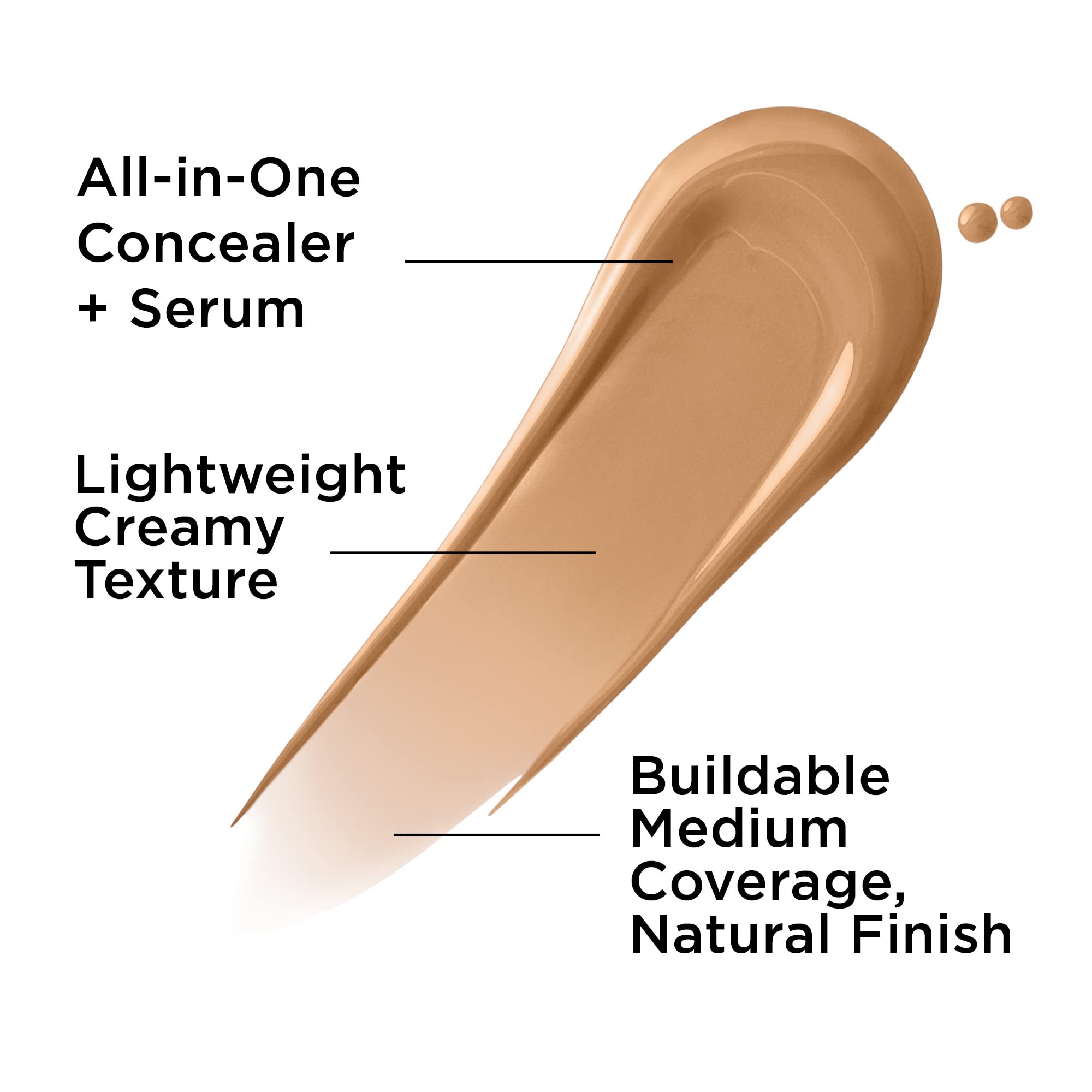 IT Cosmetics Bye Bye Dark Spots Concealer + Brightening Serum – 2% Niacinamide, Hyaluronic Acid &amp; Caffeine - Medium Coverage, Natural Finish, All Skin Types - 0.22 fl oz