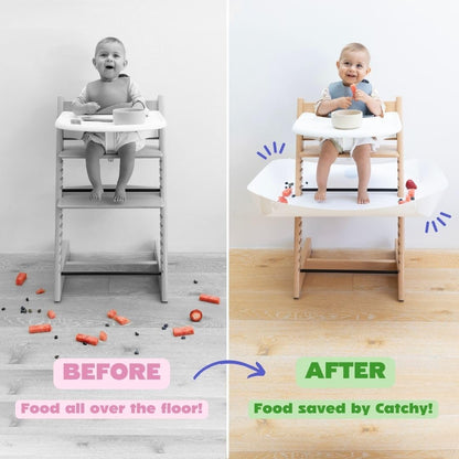 CATCHY - Food Catcher - Compatible with Stokke Clikk High Chair - Highchair Sold SEPARATELY - Baby &amp; Toddler Food &amp; Mess Catcher - Under High Chair Accessory - Baby Feeding Essentials