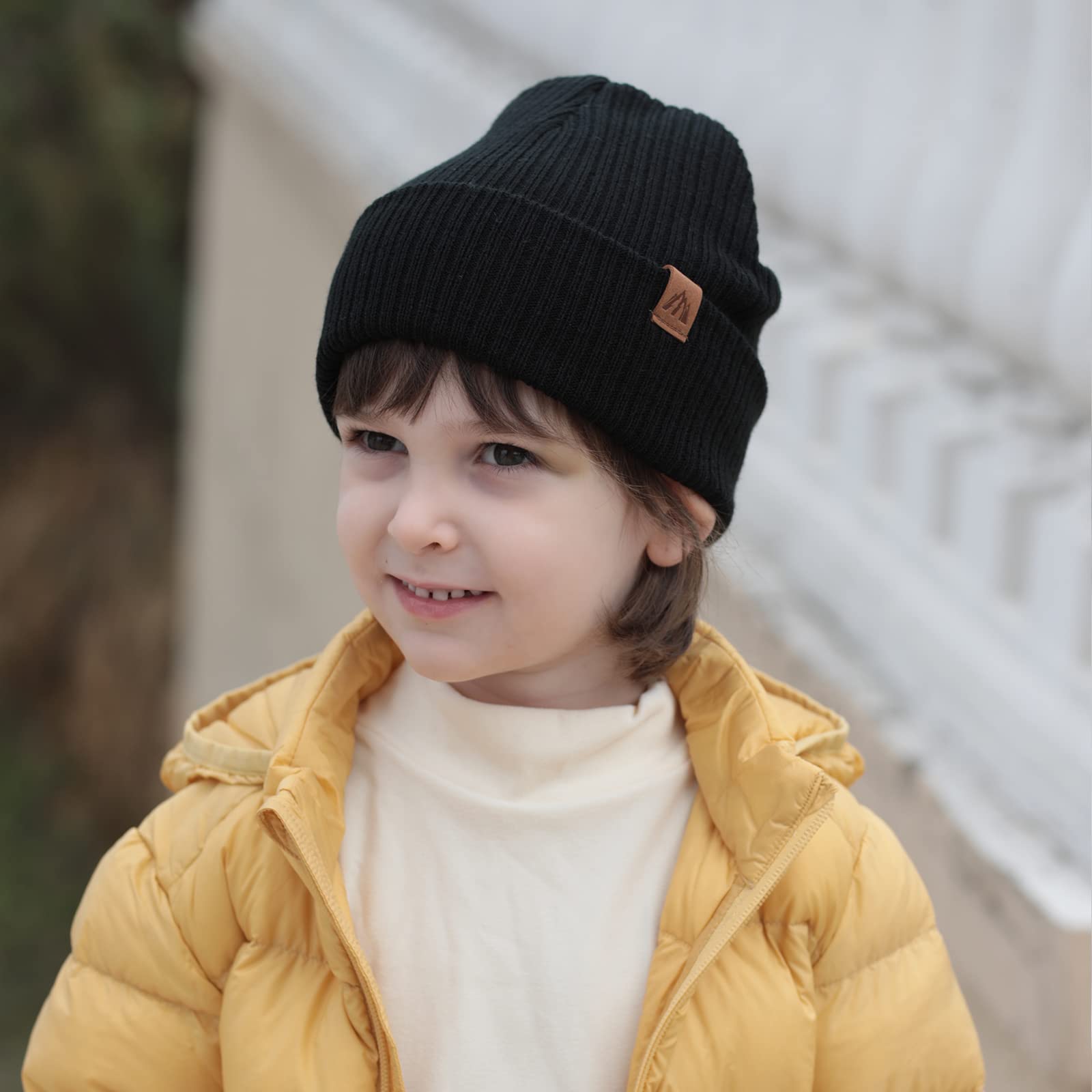 LMLALML Beanie for Toddler Boys Elegant Baby Beanie Knit Winter Hat for Kids